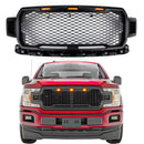 Sort forreste honeycomb kofangergitter til Ford F150 2018-2020 Raptor Style
