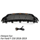 Sort forreste honeycomb kofangergitter til Ford F150 2018-2020 Raptor Style