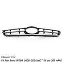 LED černá chromovaná přední mřížka pro Benz C Class W204 C300 C350 2008-2014