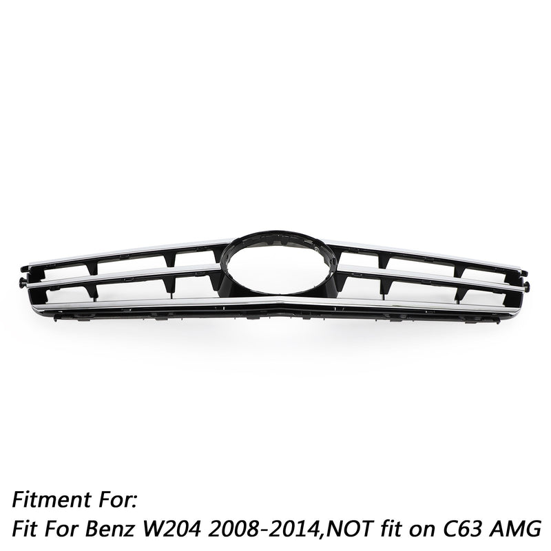 LED černá chromovaná přední mřížka pro Benz C Class W204 C300 C350 2008-2014