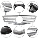 Grade do para-choque dianteiro para Mercedes-Benz Classe C W204 com emblema LED C300/C350 08-14 Cromado