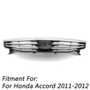Accord 2011-2012 Honda Nowy przedni górny zderzak Kaptur Czarny chromowany grill Wymiana kratki Generic
