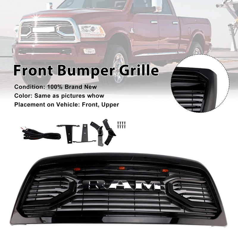 Dodge Ram 2500/3500 Laramie (Baujahre 2010–2018) mit schwarzem Frontstoßstangengrill und LED-Beleuchtung