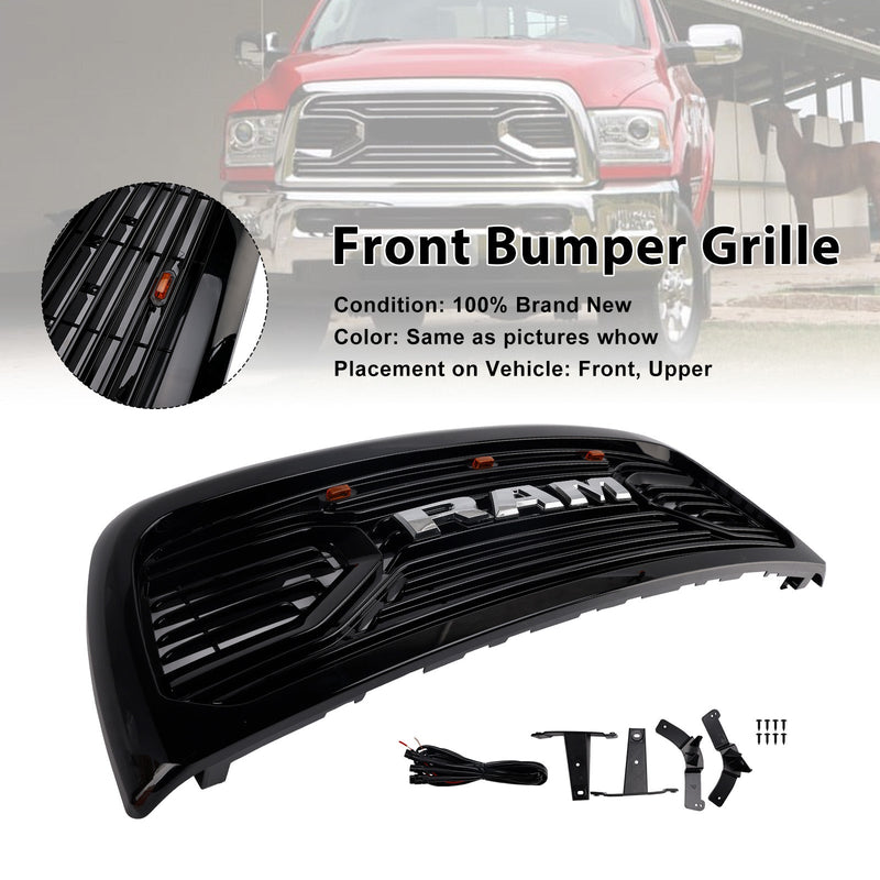 Dodge Ram 2500/3500 Laramie (Baujahre 2010–2018) mit schwarzem Frontstoßstangengrill und LED-Beleuchtung