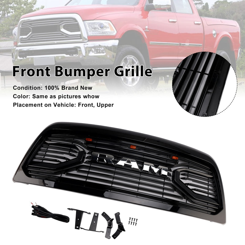 Dodge Ram 2500/3500 Laramie (Baujahre 2010–2018) mit schwarzem Frontstoßstangengrill und LED-Beleuchtung