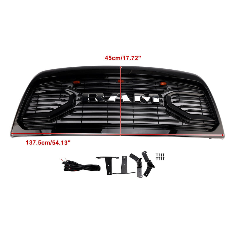 Dodge Ram 2500/3500 Laramie (Baujahre 2010–2018) mit schwarzem Frontstoßstangengrill und LED-Beleuchtung