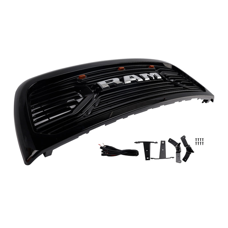 Dodge Ram 2500/3500 Laramie (Baujahre 2010–2018) mit schwarzem Frontstoßstangengrill und LED-Beleuchtung