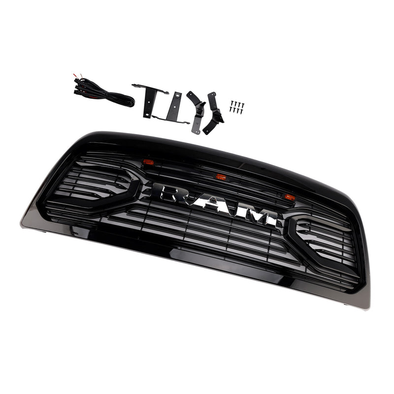 Dodge Ram 2500/3500 Laramie (Baujahre 2010–2018) mit schwarzem Frontstoßstangengrill und LED-Beleuchtung