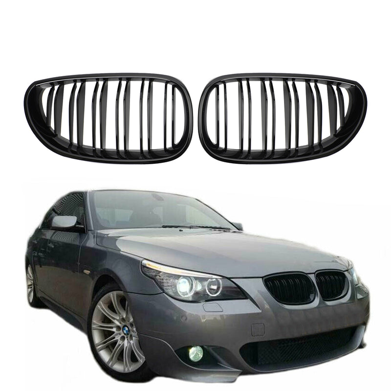 Frontstoßstangengitter für 2004–2009 BMW E60 E61 M5 520i 530i glänzend schwarz generisch
