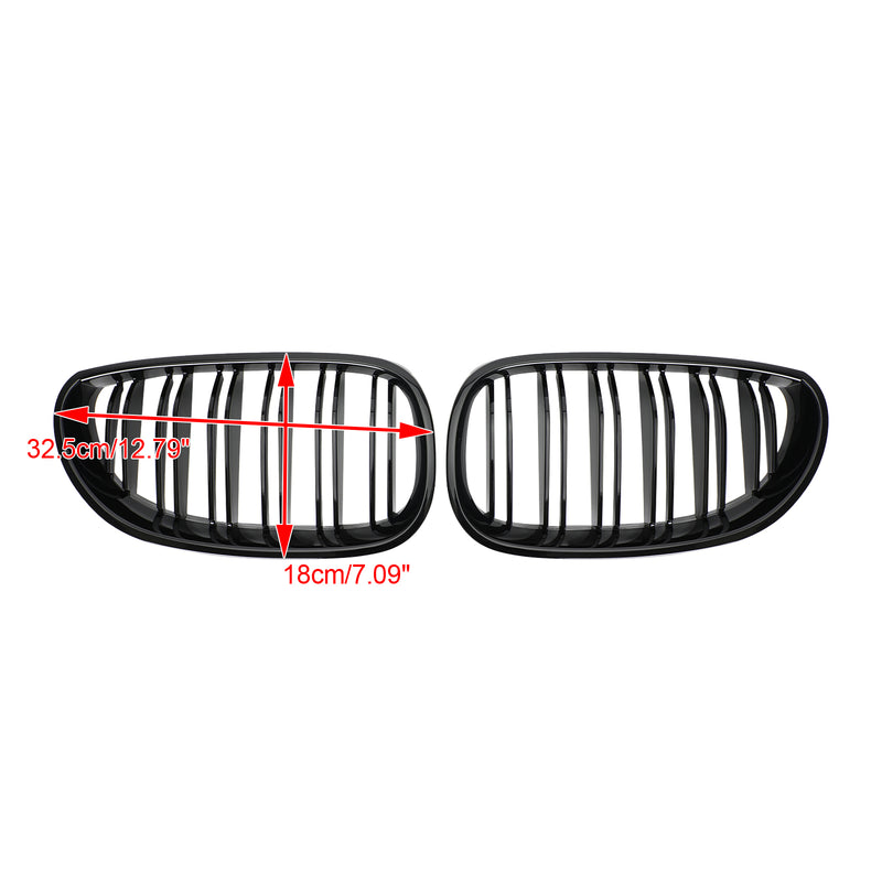 Frontstoßstangengitter für 2004–2009 BMW E60 E61 M5 520i 530i glänzend schwarz generisch