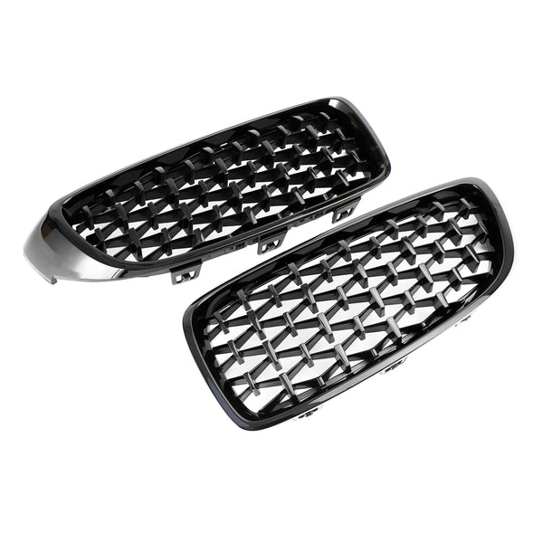 Diamond Front Øvre Grill for BMW 4 Series F32 F33 F36 F82 14-2018 Glans Svart Generisk