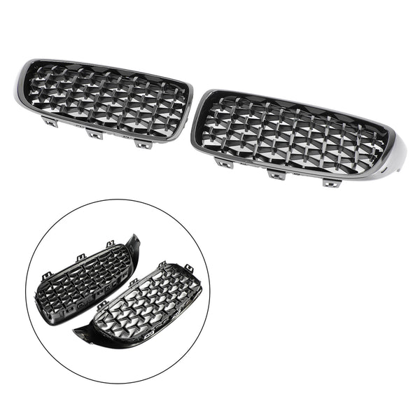 Diamant främre övre grill för BMW 4-serie F32 F33 F36 F82 14-2018 Glanssvart Generic