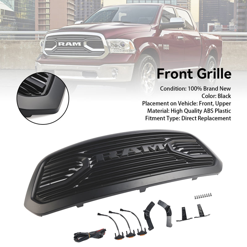 Big Horn Style FrontGrill Black - pro Dodge Ram 1500 (2013-2018) - přímá instalace