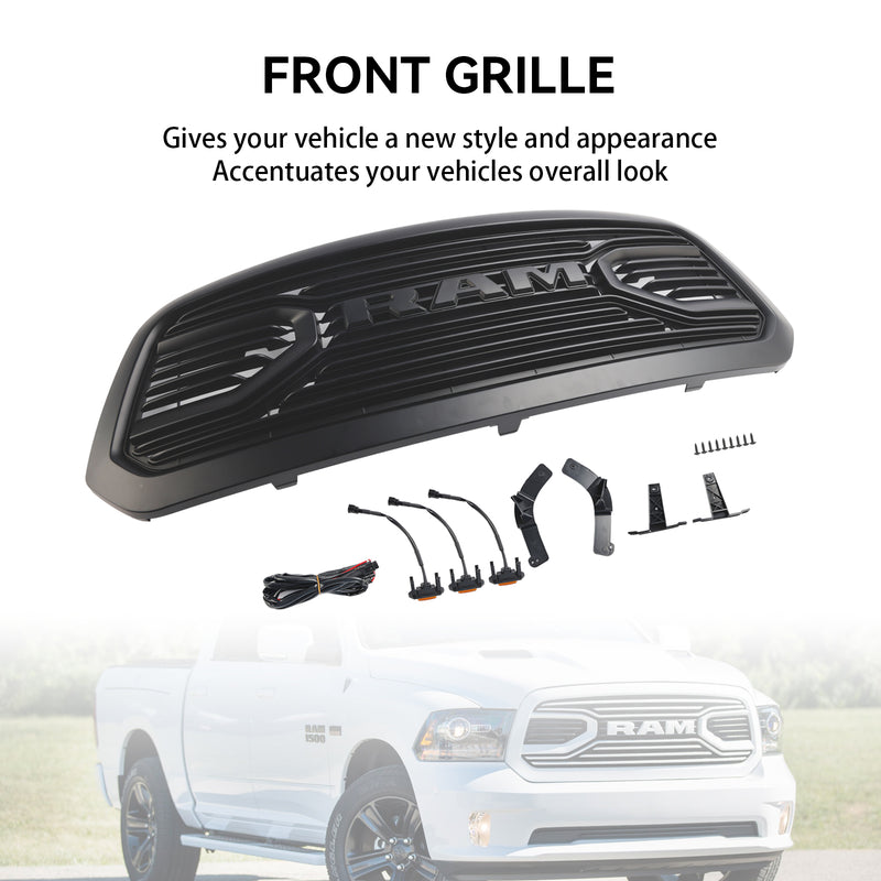 Big Horn Style FrontGrill Black - pro Dodge Ram 1500 (2013-2018) - přímá instalace