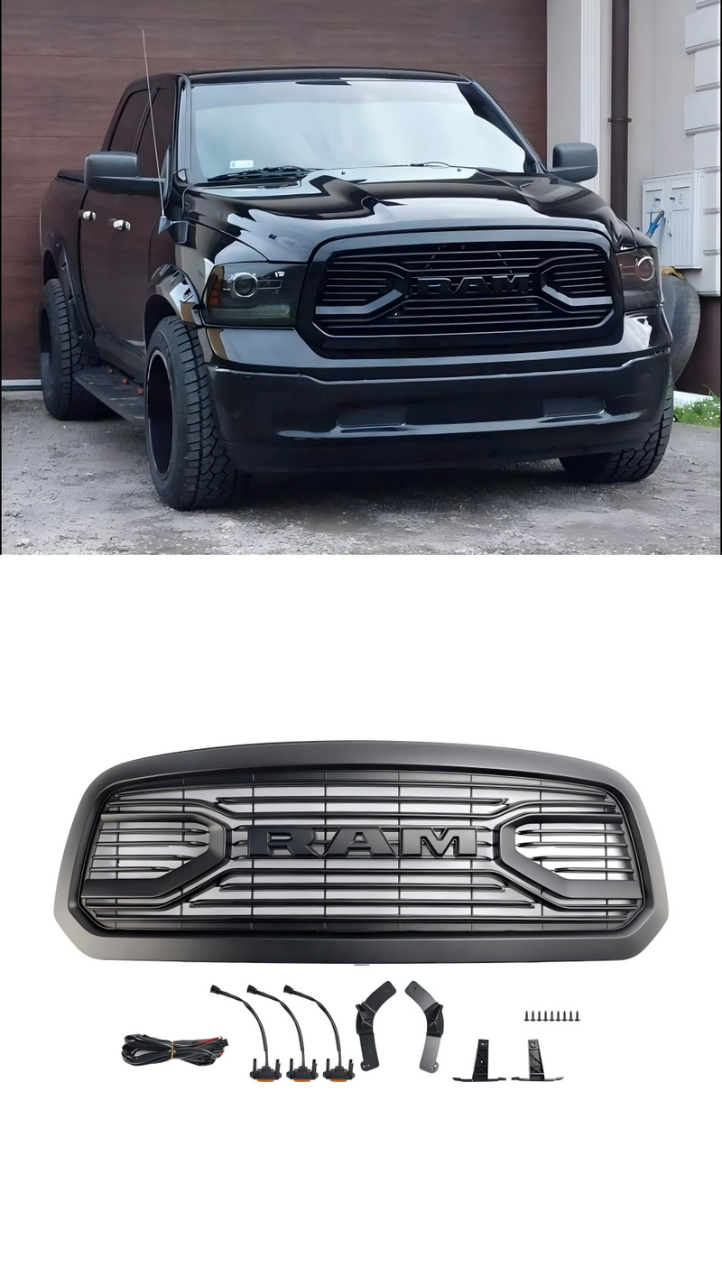Big Horn Style FrontGrill Black - pro Dodge Ram 1500 (2013-2018) - přímá instalace
