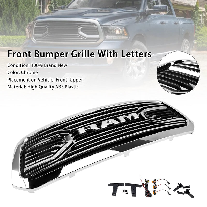 2013–2018 Dodge Ram 1500 Big Horn Stil Frontstoßstange Grill Kühlergrill Chrom