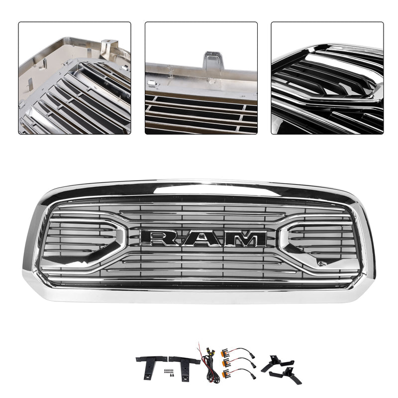 2013–2018 Dodge Ram 1500 Big Horn Stil Frontstoßstange Grill Kühlergrill Chrom
