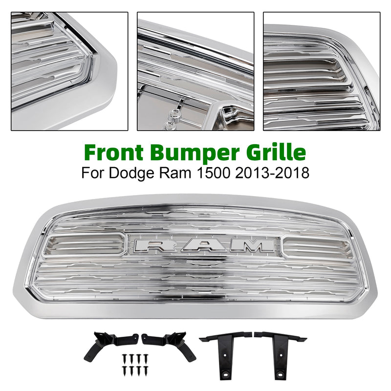 Frontstoßstangengrill im Stil des Dodge Ram 1500 LTD (2013–2018), verchromt