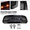 Frontstoßstangengrill im Big-Horn-Stil für Dodge Ram 1500 (2013–2018), schwarz