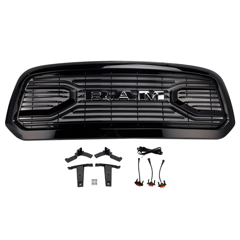 Frontstoßstangengrill im Big-Horn-Stil für Dodge Ram 1500 (2013–2018), schwarz