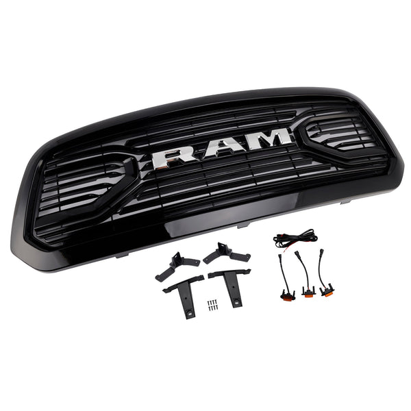 Frontstoßstangengrill im Big-Horn-Stil für Dodge Ram 1500 (2013–2018), schwarz