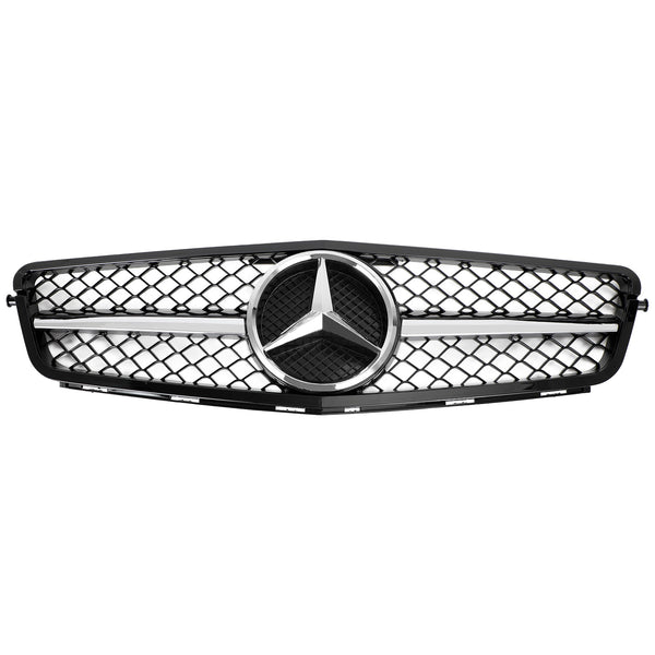 Frontgrill til Mercedes W204 C-Klasse 2008-2014 Udskiftningsdel af høj kvalitet Perfekt pasform