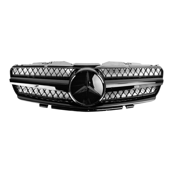 2003-2006 Mercedes R230 SL500 SL600 SL55 1 Fin Star Schwarz Front Oberer Kühlergrill