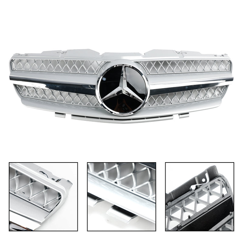 2003-2006 Mercedes R230 SL500 SL600 1 fin przedni zderzak górny grill