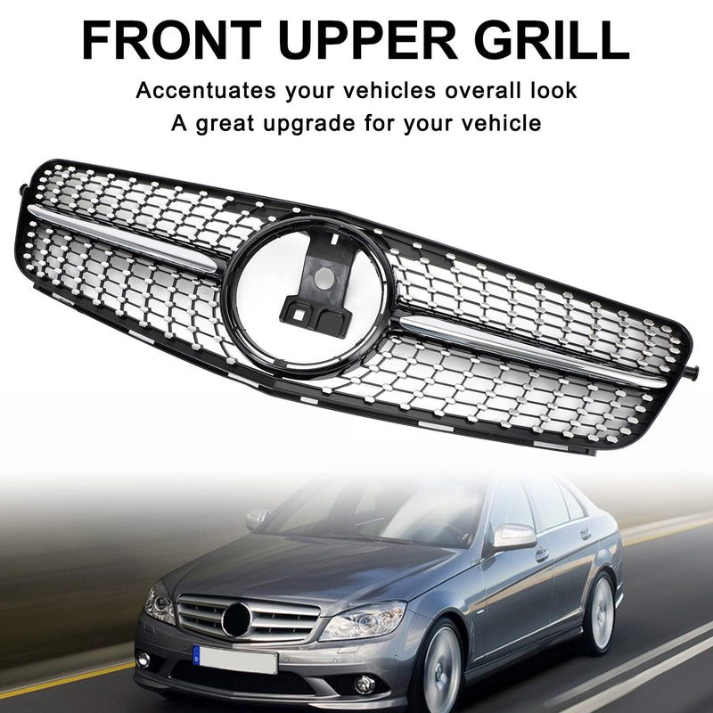 Benz C-klasse (W204) 2008-2014 Frontgrill i sort krom for modellene C180, C200, C250, C350