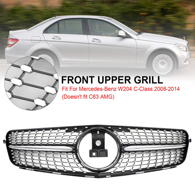 Benz C-klasse (W204) 2008-2014 Frontgrill i sort krom for modellene C180, C200, C250, C350