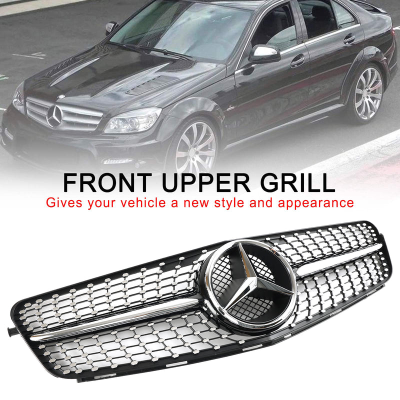 Benz C-klasse (W204) 2008-2014 Frontgrill i sort krom for modellene C180, C200, C250, C350