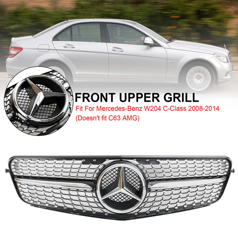 Benz C-klasse (W204) 2008-2014 Frontgrill i sort krom for modellene C180, C200, C250, C350