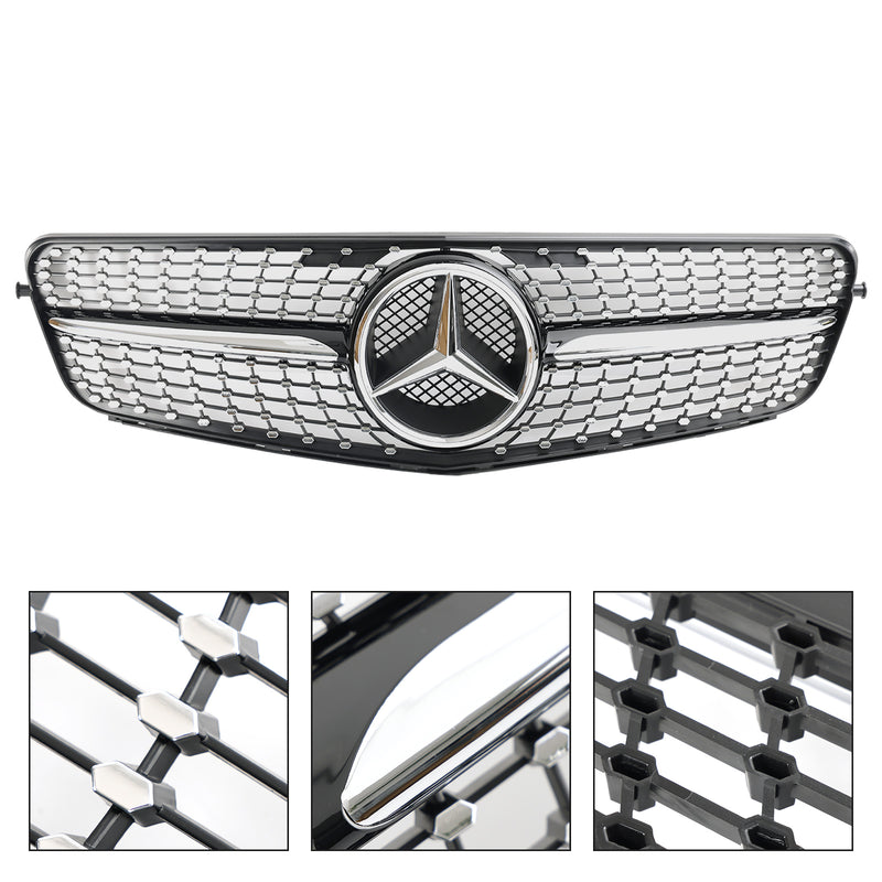 Benz C-Klasse (W204) 2008-2014 Schwarzer Verchromter Frontgrill für Modelle C180, C200, C250, C350