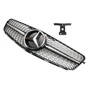 Schwarz chromierter Frontgrill für Benz C-Klasse (W204) C180 C200 C250 C350 2008–2014 - generisches Modell