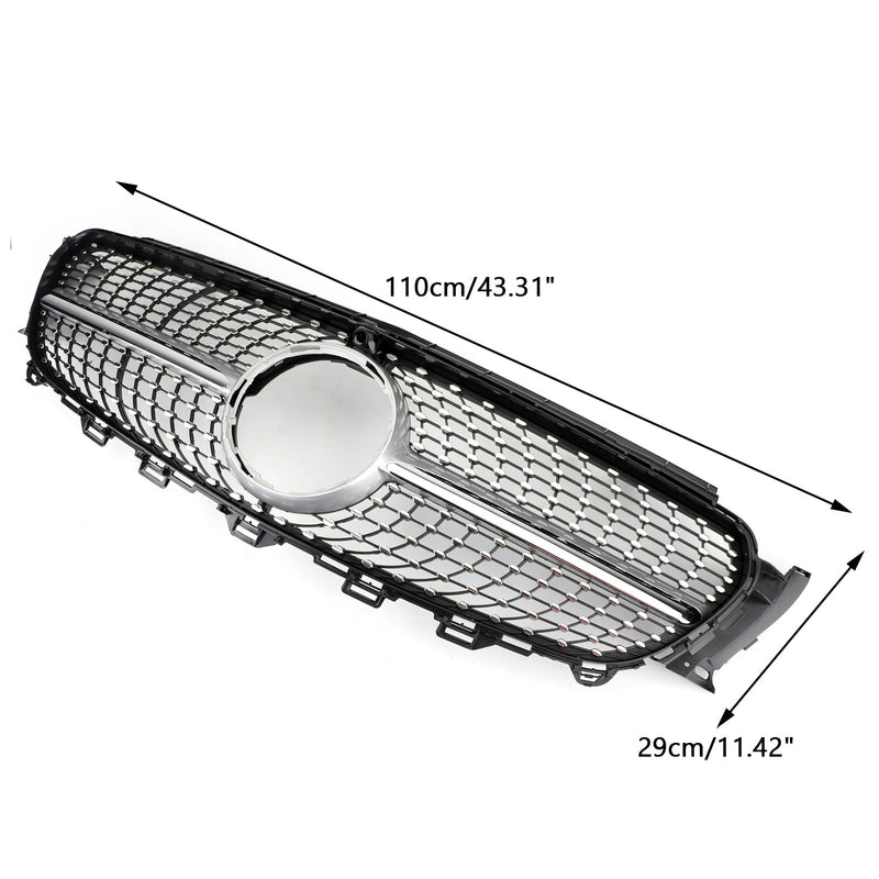 W213E300 E400 16-19 Mercedes-Benz Diamond Silver Trim Front Grill erstatningsgitter Universal