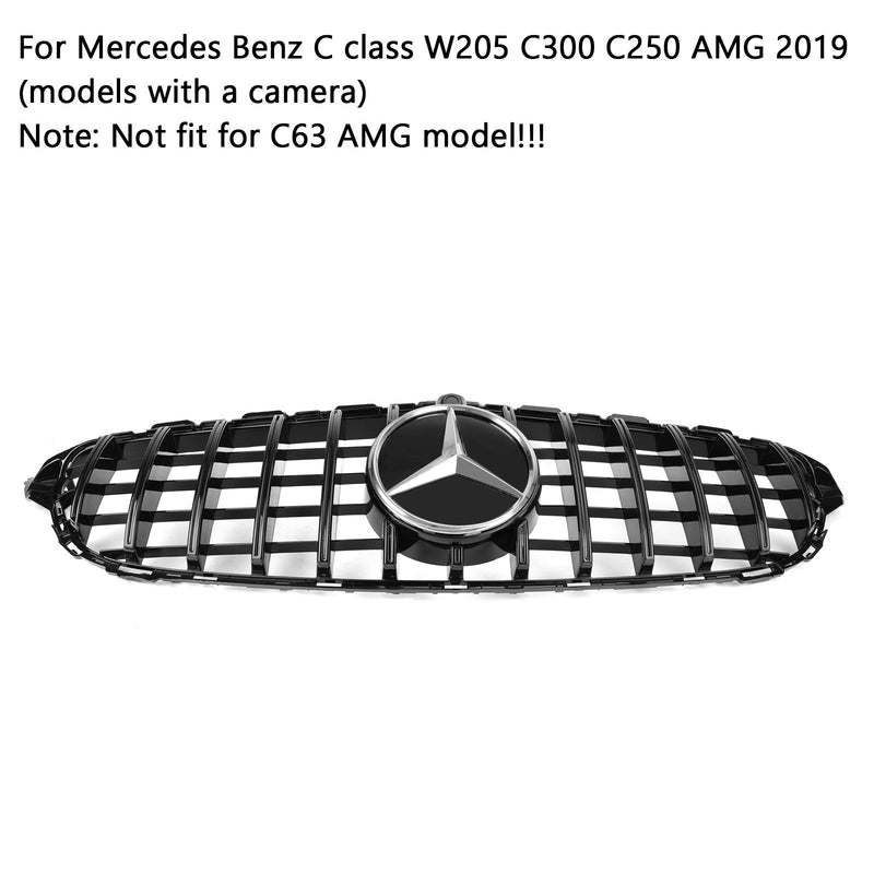 W205 C205 A205 AMG 2019 Mercedes-Benz GTR Style Grill Substituição Grill com Câmera Genérica