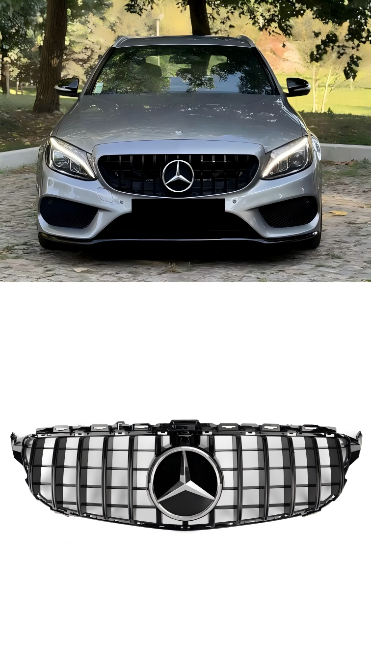 W205 C205 A205 AMG 2019 Mercedes-Benz GTR Style Grill Substituição Grill com Câmera Genérica