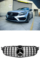 W205 C205 A205 AMG 2019 Mercedes-Benz GTR Style Grill Substituição Grill com Câmera Genérica