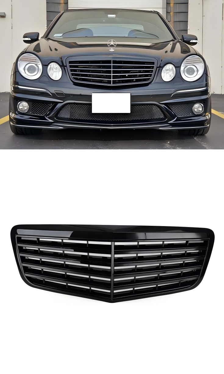 2007-2009 Mercedes BenzW211 E350 500 mřížka předního nárazníku lesklá černá