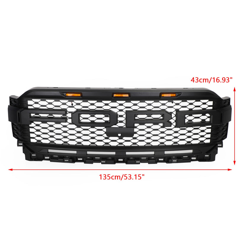 Ersatz ABS Frontstoßstangengitter mit LED für Ford F150 2021-2023 Raptor