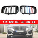2 rejillas de riñón de color M 51138469959 adecuadas para BMW G01 X3 G02 X4 negro brillante genérico