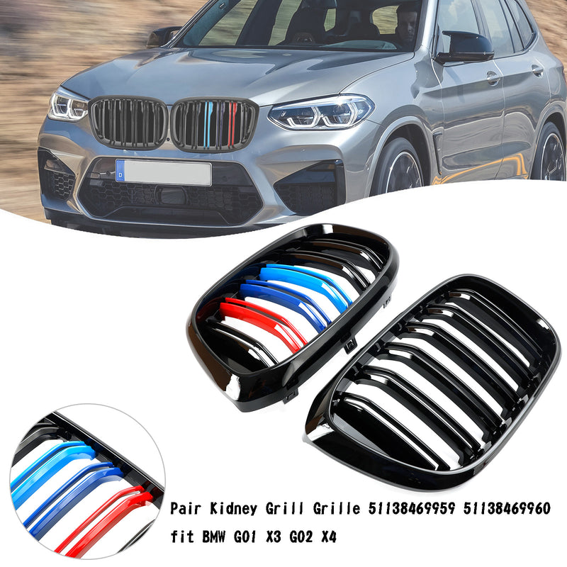 Pari M-Color munuaisritilät 51138469959 sopii malliin BMW G01 X3 G02 X4 Gloss Black Generic