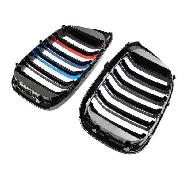 Par de rejillas tipo riñón M-Color 51138469959 adecuadas para BMW G01 X3 G02 X4 Gloss Black Generic