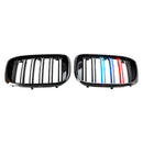Par de rejillas tipo riñón M-Color 51138469959 adecuadas para BMW G01 X3 G02 X4 Gloss Black Generic