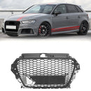 RS3-stil frontstøtfangergitter for Audi A3 S3 2013-2016 svart honningkakemønster