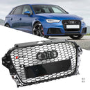 Rejilla de parachoques delantero estilo RS3 para Audi A3 S3 2013-2016 patrón de panal negro