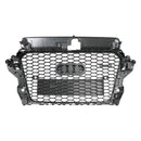 Rejilla de parachoques delantero estilo RS3 para Audi A3 S3 2013-2016 patrón de panal negro