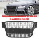 Rejilla tipo panal estilo RS5, parrilla de malla deportiva para AUDI A5 S5 B8 2008-2012