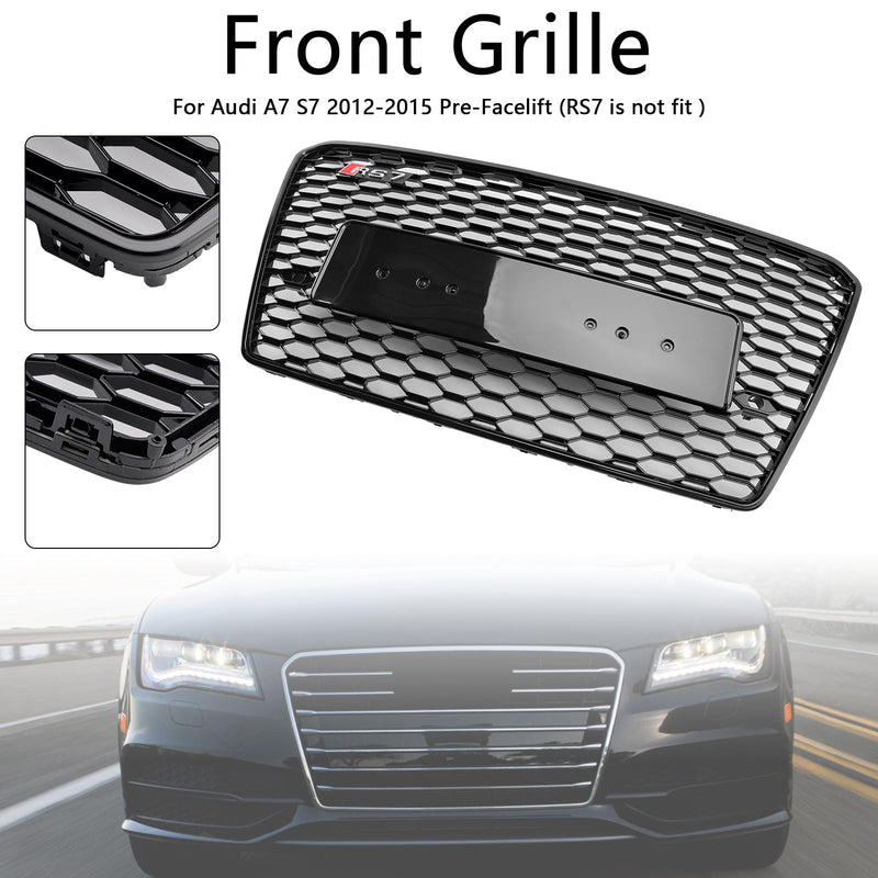 2012–2015 Audi A7 S7 Pre-Facelift RS7 -tyylinen Honeycomb Sport Mesh Hex Grill Grille