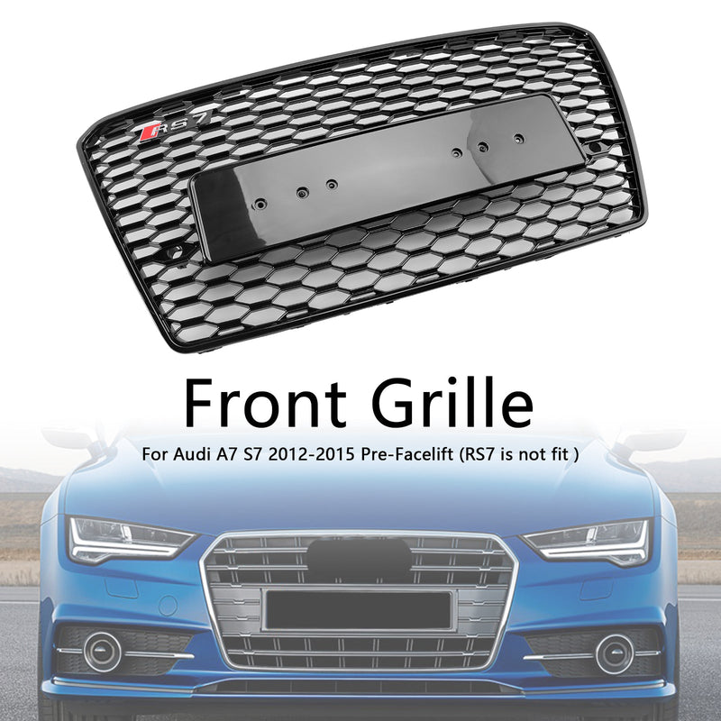 2012–2015 Audi A7 S7 Pre-Facelift RS7 -tyylinen Honeycomb Sport Mesh Hex Grill Grille
